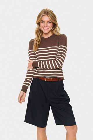 SAINT TROPEZ Sweater 'Mila' in Brown: front