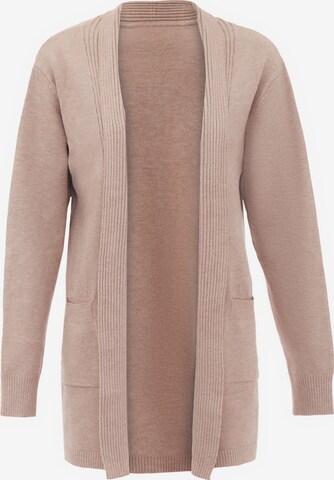 aleva Knit Cardigan in Beige: front