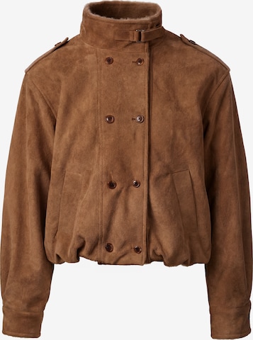 Veste mi-saison MYMO en marron : devant