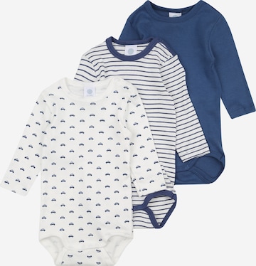 Tutina / body per bambino di SANETTA in blu: frontale