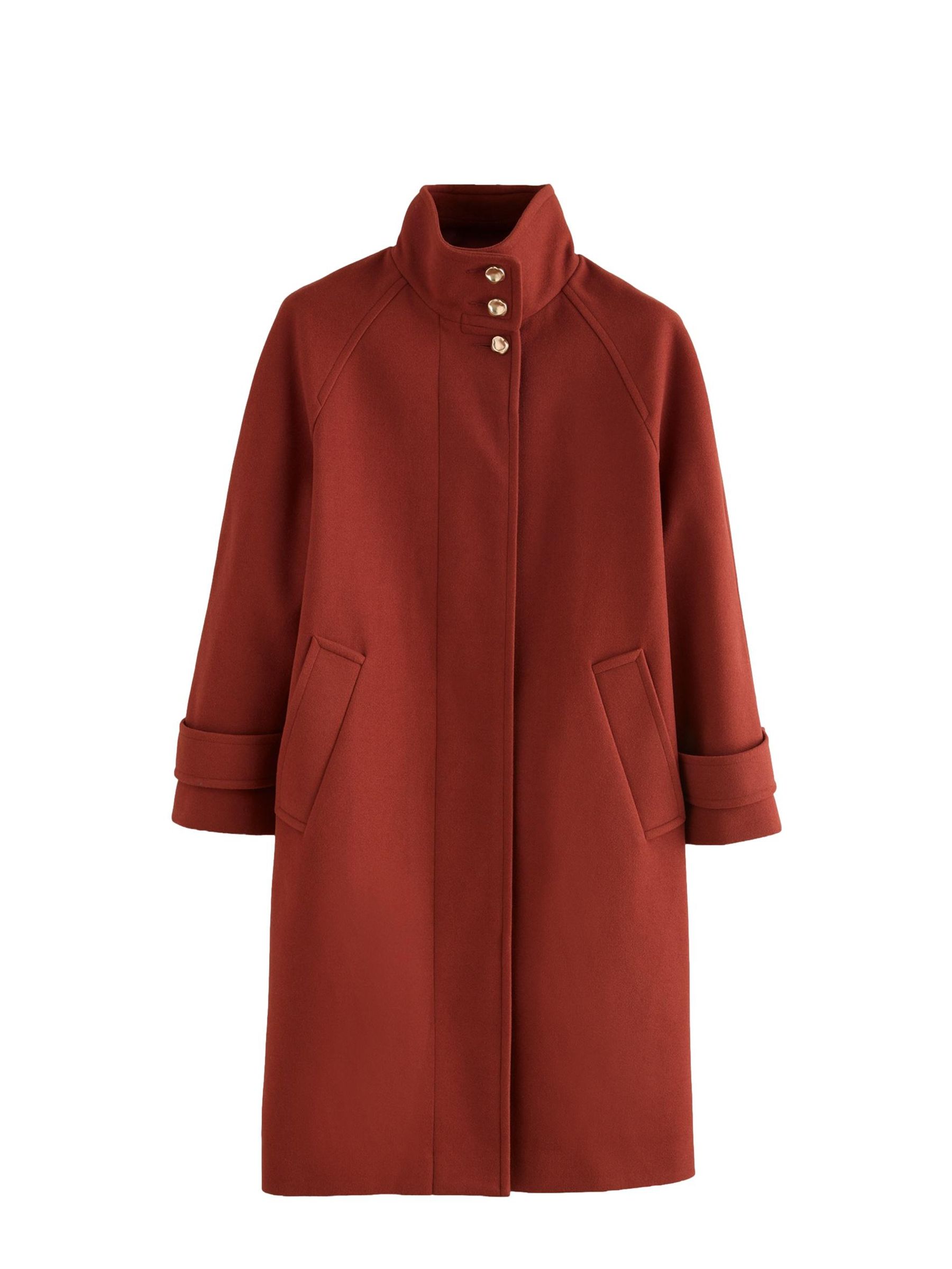 love & roses Between-Seasons Coat in Brown: front