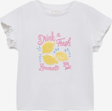 MANGO KIDS Paita 'LEMONADE' värissä valkoinen: etupuoli
