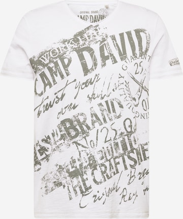CAMP DAVID Shirt in White: front