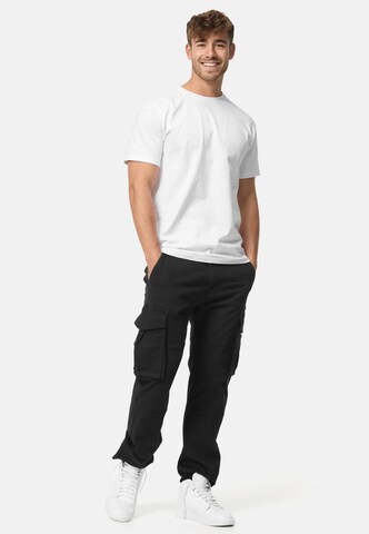 INDICODE JEANS Regular Cargo trousers 'Mauricio' in Black