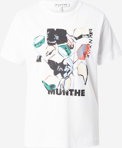 Munthe Majica 'RASCALI' u svijetloplava / narančasta / crna / bijela, Pregled proizvoda