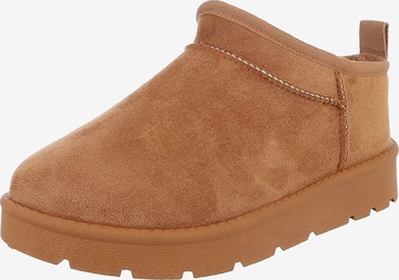 Ital-Design Stiefelette in Braun: Vorderseite