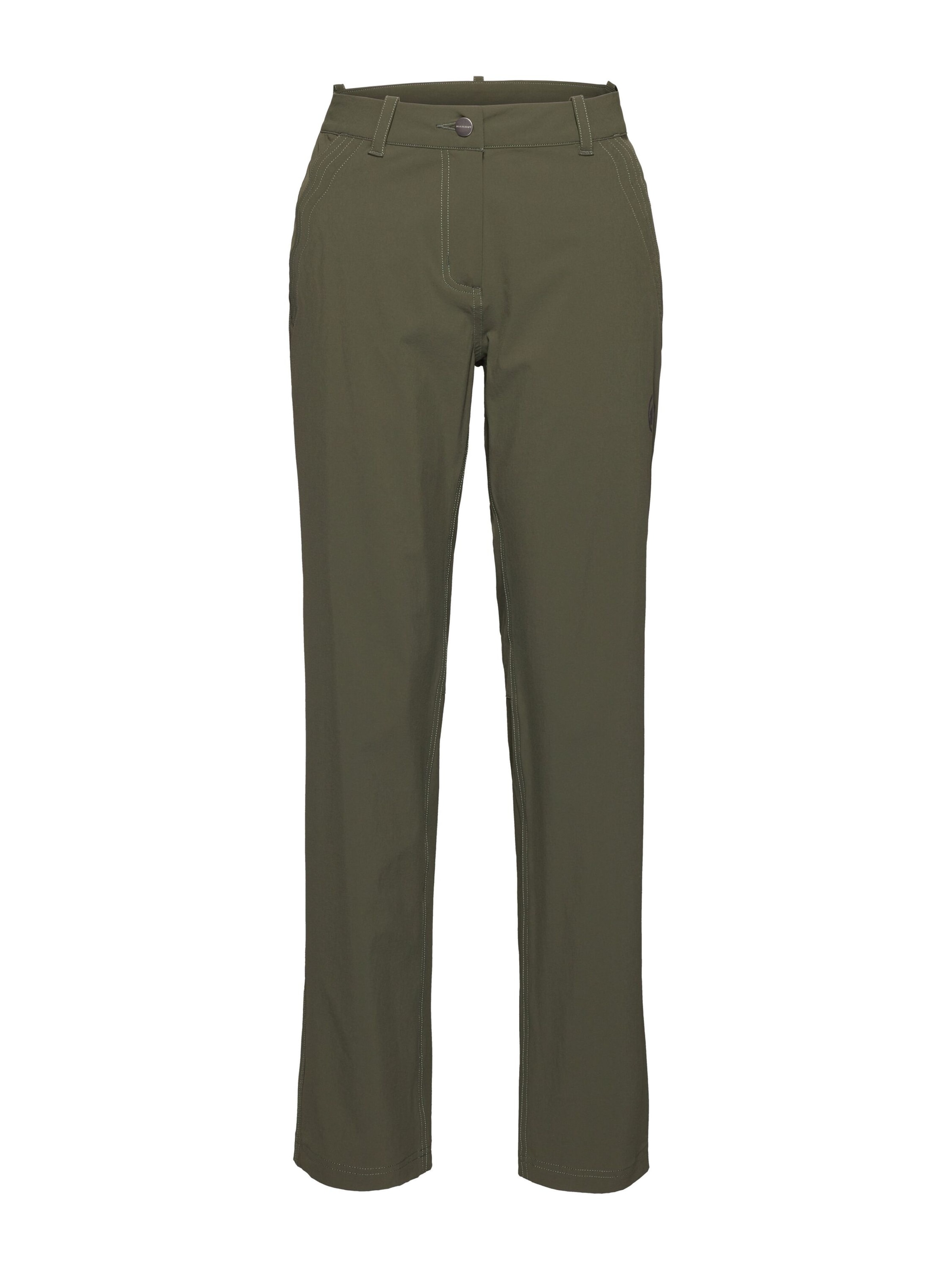 MAMMUT Regular Outdoor Pants in Green: front