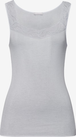 Hanro - Top ' Cotton Delight ' em azul: frente