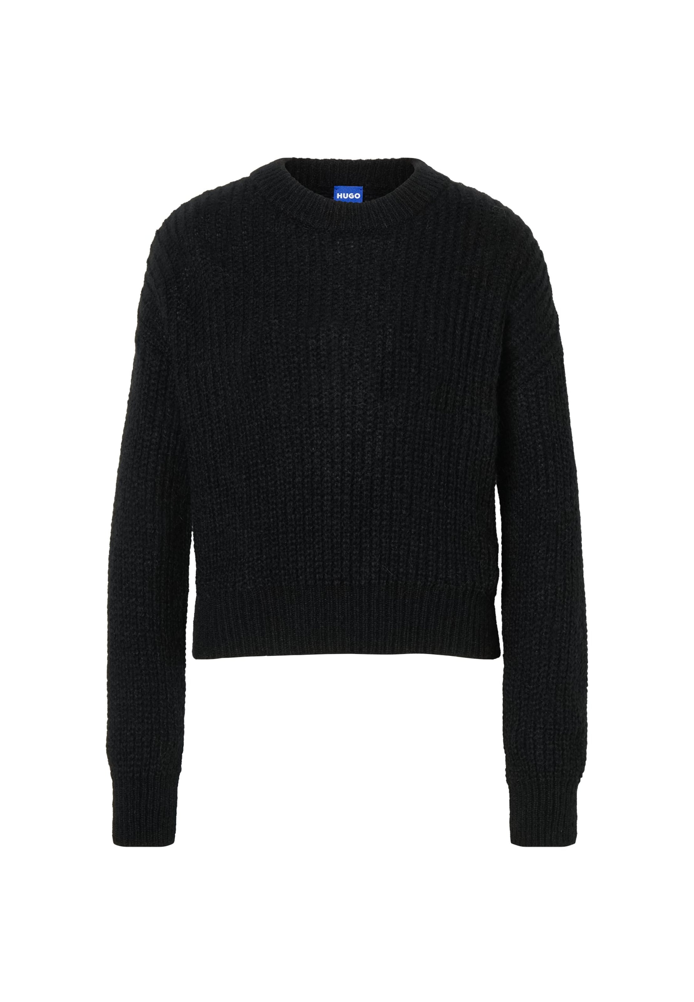 HUGO Sweater 'Slogeryna_B' in Black: front