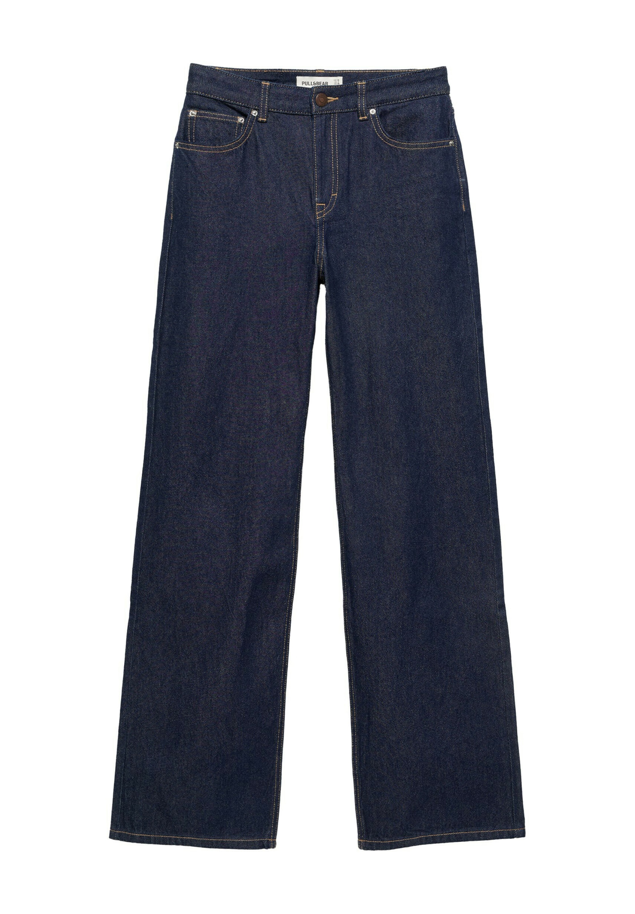 Pull&Bear Wide leg Jeans in Blue: front
