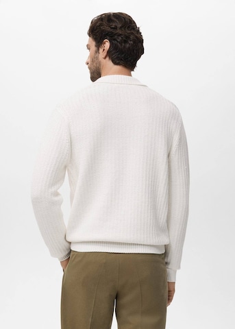 MANGO MAN Pullover 'Rioja' in Weiß