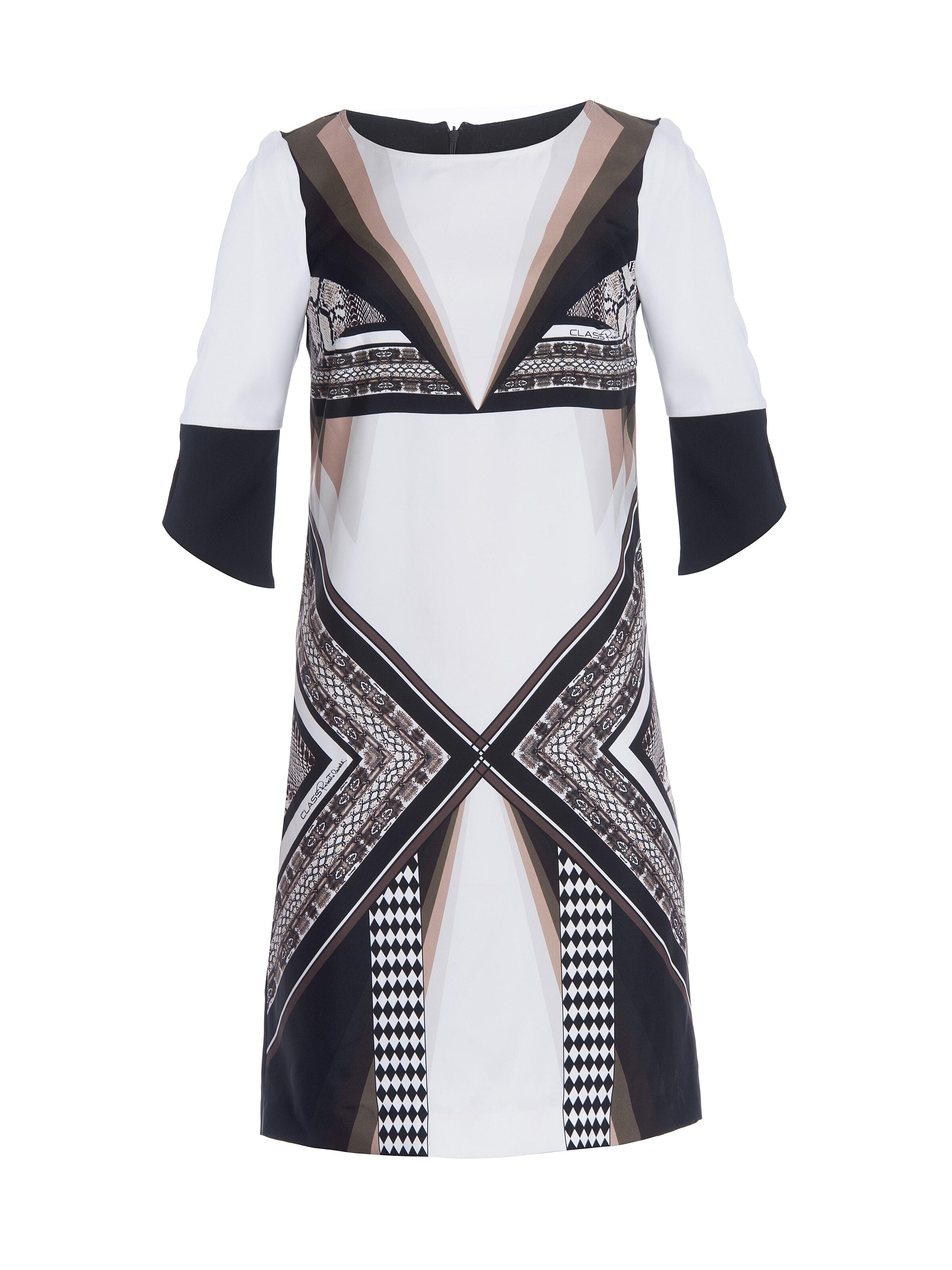 THE DRESSER Kleid 'Roberto Cavalli geometric print viscose dress'‌‌‌‌‌‌‌‌‌ in Beige: Vorderseite