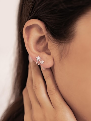 Hey Happiness Earrings 'Twin Star' in Silver