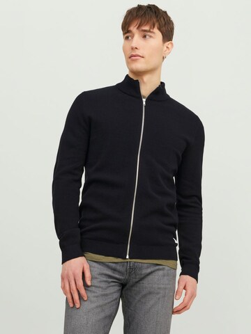 JACK & JONES Strickjacke 'Hill' in Schwarz: predná strana