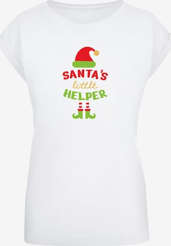 T-shirt 'Christmas Santa´s Little Helper' Merchcode en blanc : devant