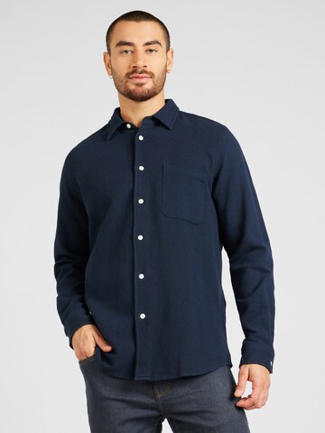 Samsøe Samsøe Regular fit Button Up Shirt 'LIAM' in Blue: front