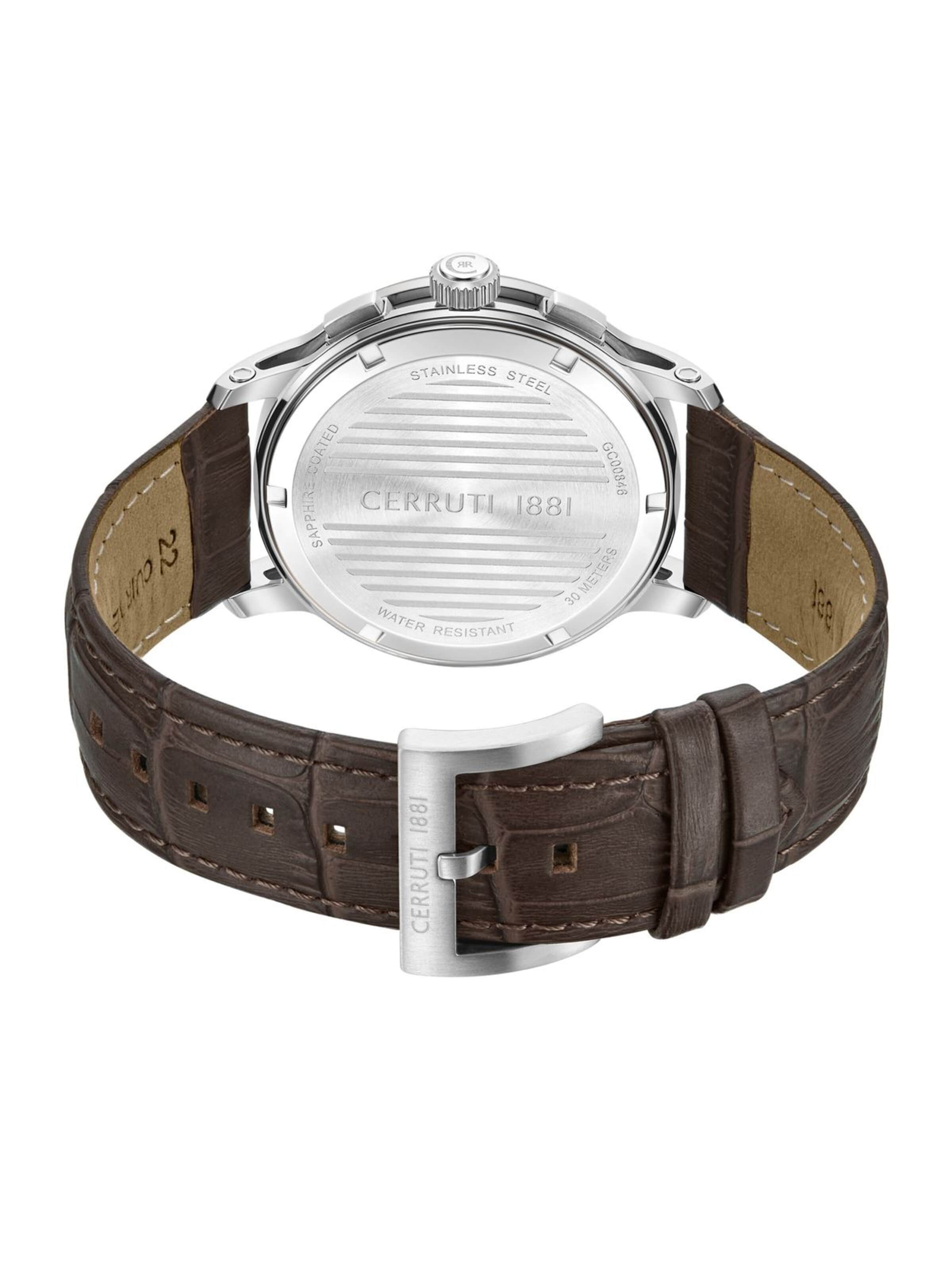 Montre à affichage analogique CERRUTI 1881 en marron