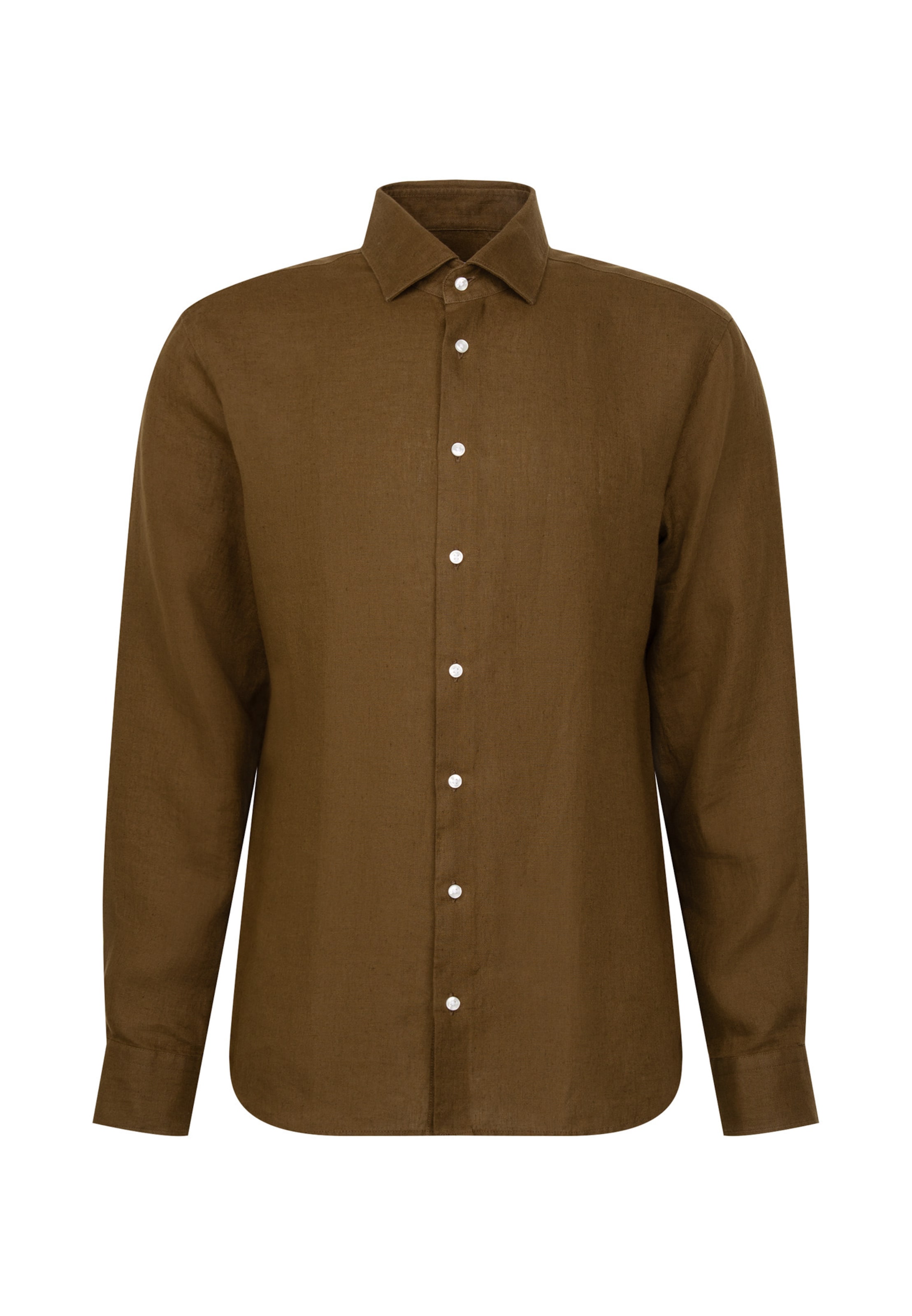 Coupe regular Chemise business SEIDENSTICKER en marron : devant