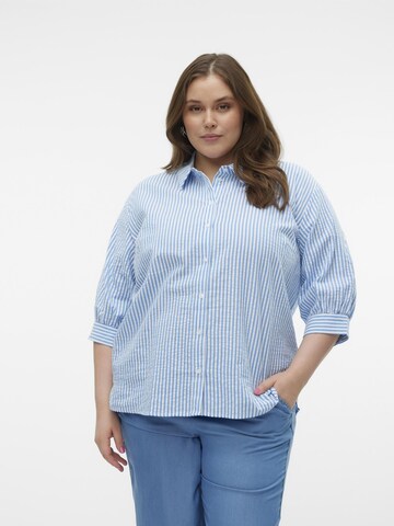 Vero Moda Curve Bluse 'MOLLY' i blå: forside