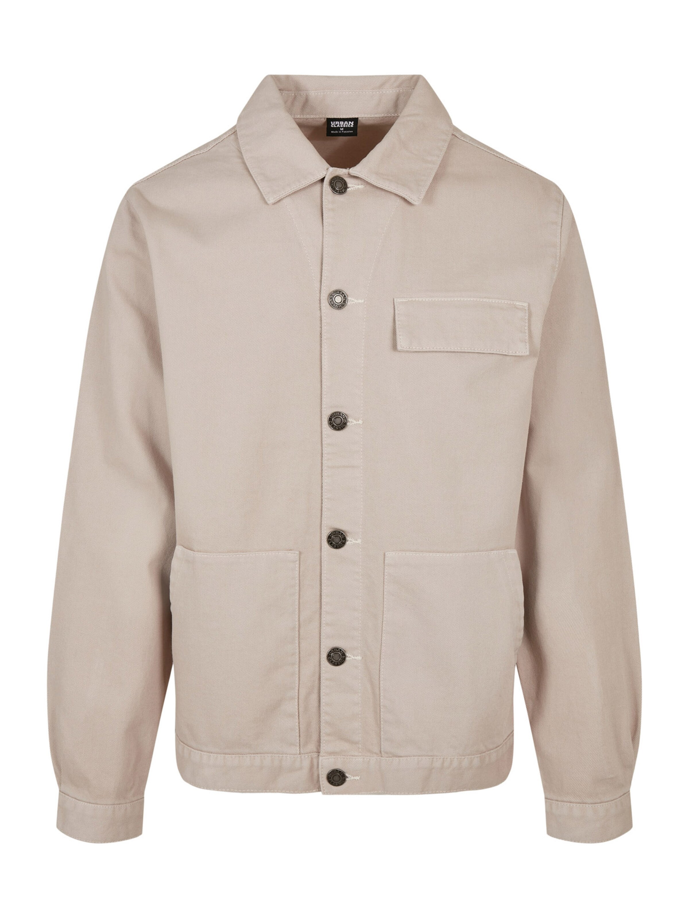 Urban Classics Φθινοπωρινό και ανοιξιάτικο μπουφάν 'Painter's' σε μπεζ: μπροστά