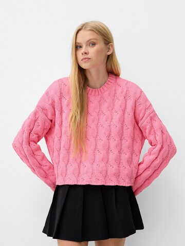 Pull-over Bershka en rose : devant
