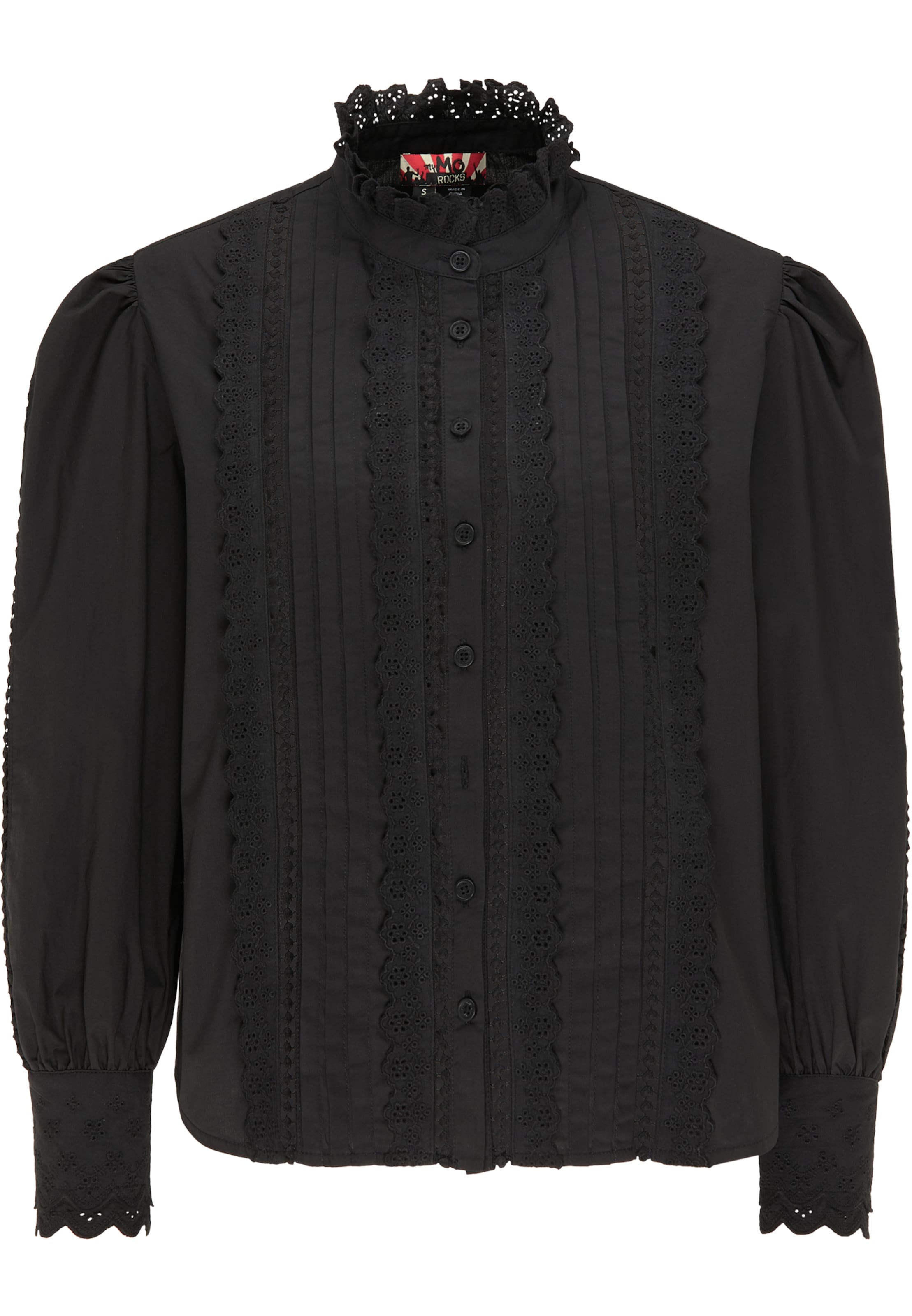 melns myMo ROCKS Blūze: no priekšpuses