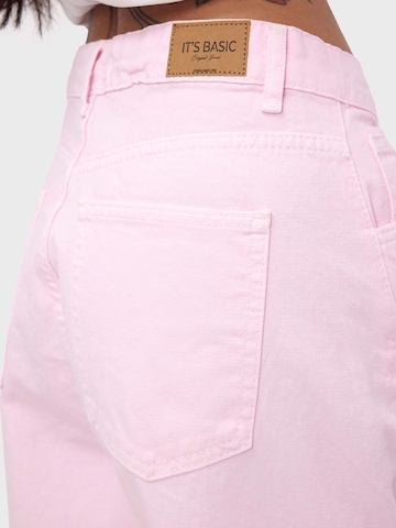 IT'S BASIC Baggy Jeans 'BAGGY BERMUDA SHORT' in Pink