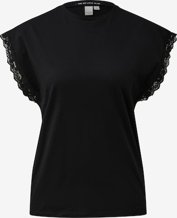 T-shirt QS en noir : devant