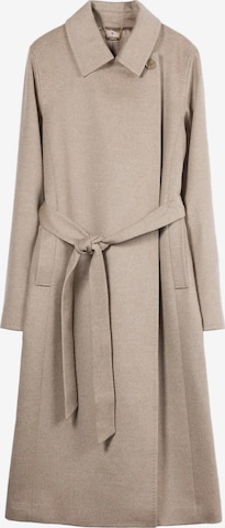 GOBI Cashmere Übergangsmantel 'Cashmere Wrap Coat with Belt' in Grau: Vorderseite