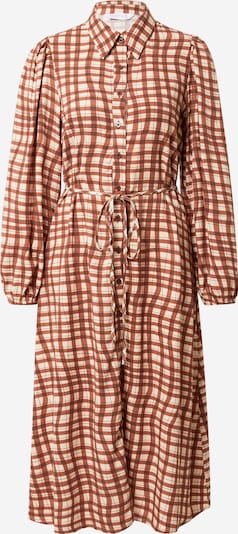 Compania Fantastica Robe-chemise 'Vestido' en crème / rouille / brun foncé, Vue avec produit