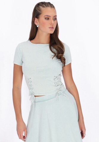 myMo ROCKS Shirt 'Rock' in Blauw: voorkant