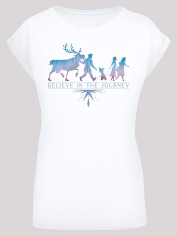 F4NT4STIC Shirt 'Disney Frozen 2 Believe In The Journey' in White: front