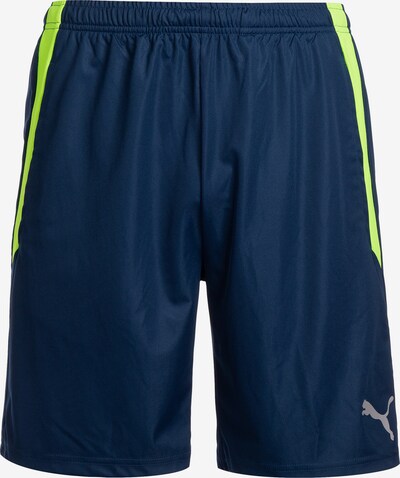 PUMA Pantalon de sport 'TeamLIGA' en bleu / gris / vert fluo, Vue avec produit