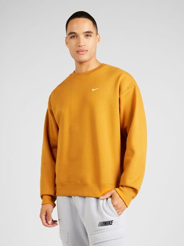 Nike Sportswear Sweatshirt 'Swoosh' in Geel: voorkant