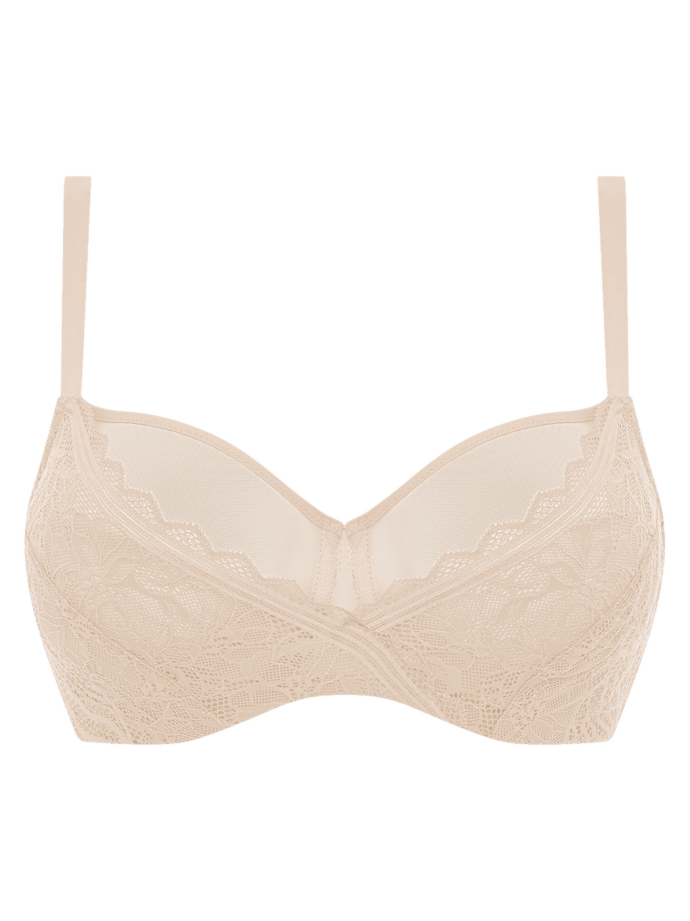 Chantelle Minimiser Bra 'Floral Touch' in Beige: front