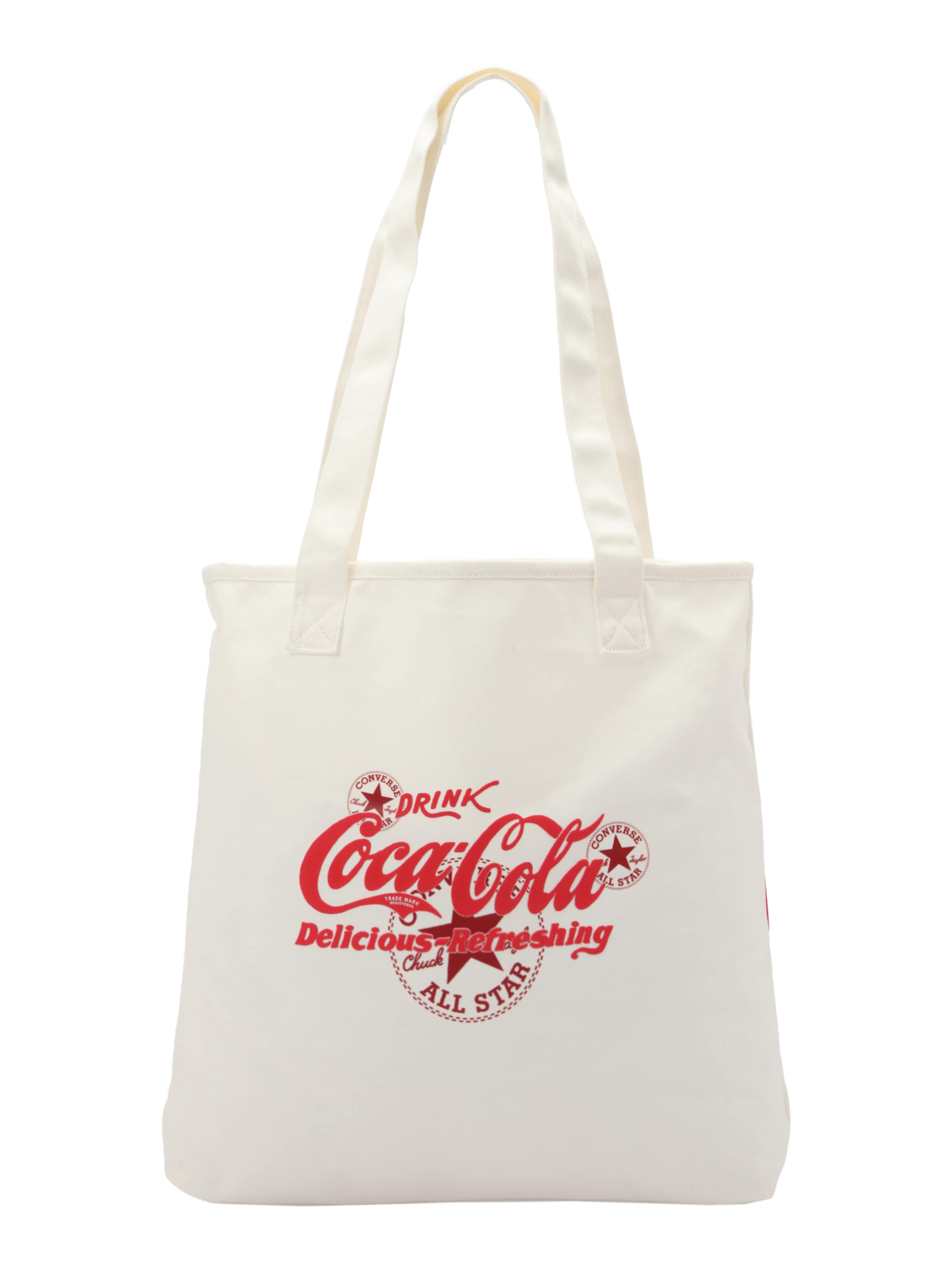 CONVERSE Cabas 'CAU CONVERSE X COCA COLA' en rouge clair / blanc, Vue avec produit