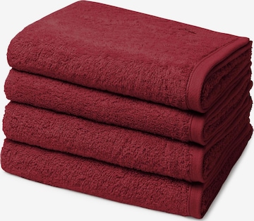 ROSS Handdoek 'Vita' in Rood: voorkant