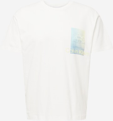 Calvin Klein Tričko 'Summer Clouds' – bílá: přední strana