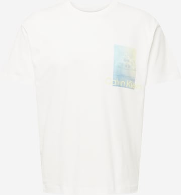 Calvin Klein - Camiseta 'Summer Clouds' en blanco: frente