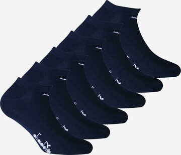 Diadora Ankle Socks in Blue: front