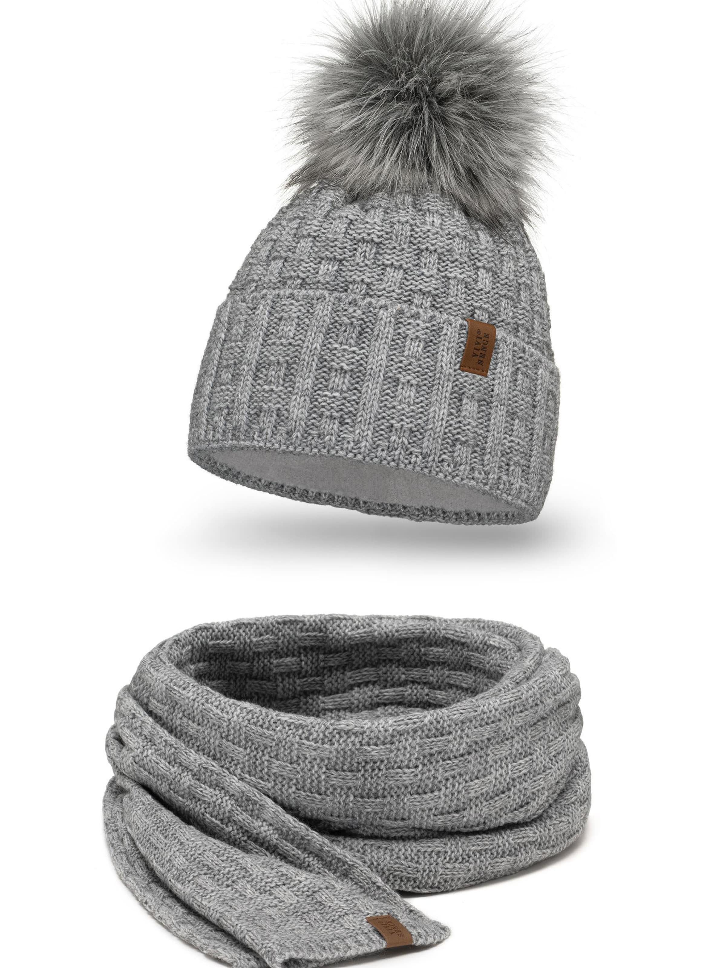 Vivisence Mütze '7015 Set'‌‌‌‌‌‌‌ in Grau: Vorderseite