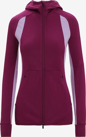 ICEBREAKER - Sweatshirt de desporto 'Quantum ZoneKnit' em roxo: frente