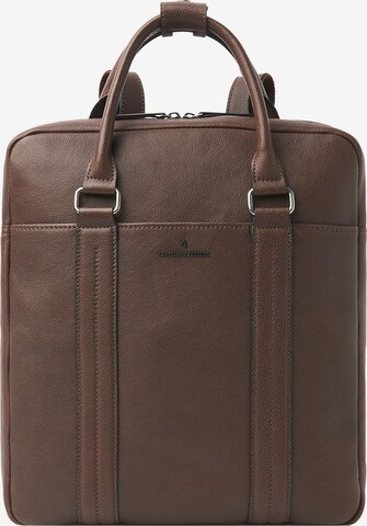Castelijn & Beerens Laptop Bag in Brown: front