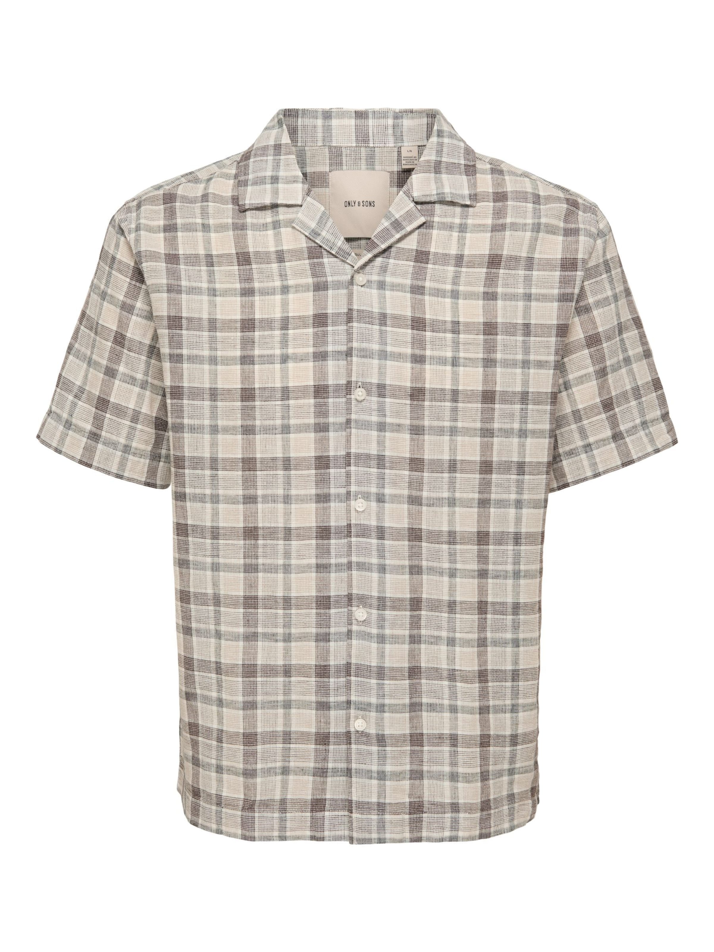 Only & Sons - Ajuste regular Camisa 'ONSCaiden' en marrón: frente