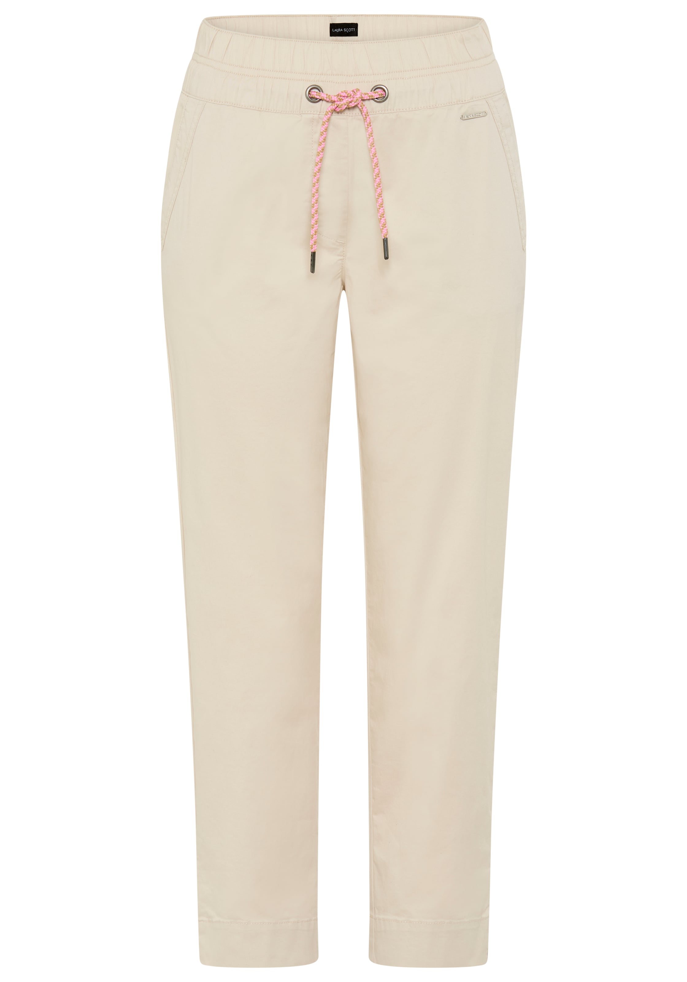 LAURA SCOTT Regular Chino Pants in Beige: front
