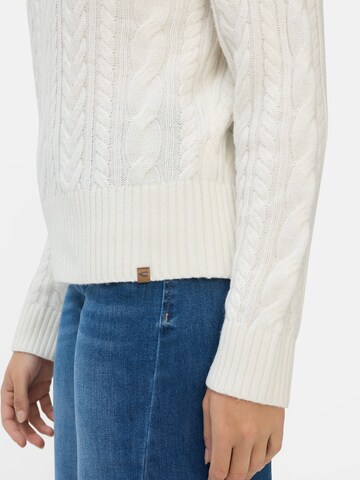 CAMEL ACTIVE Strickpullover in lockerer Passform in Weiß