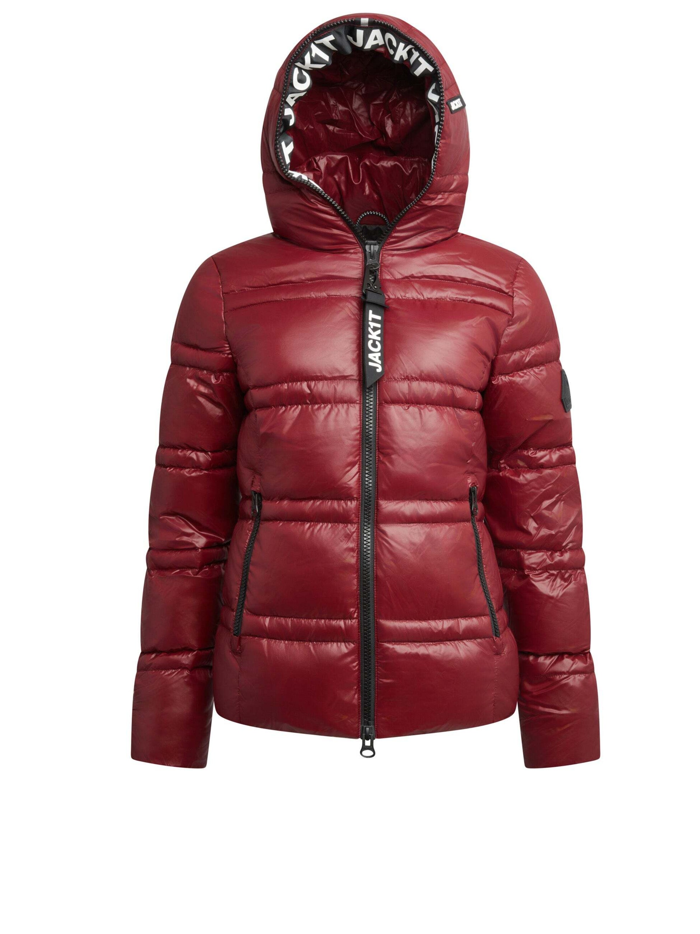 JACK1T Jacke ' R4D Tramline Puffer Racer Lux ' in Rot: Vorderseite