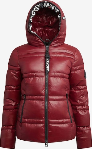 JACK1T Jacke ' R4D Tramline Puffer Racer Lux ' in Rot: Vorderseite