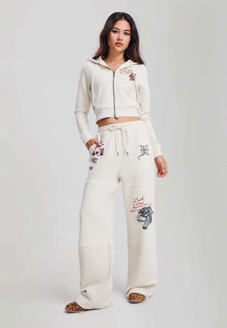 Ed Hardy - Pierna ancha Pantalón en beige