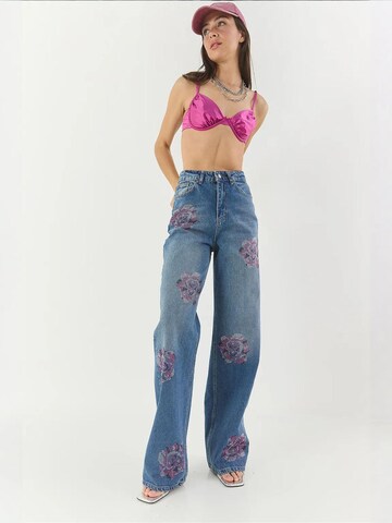 Wide leg Jeans di Bianco Lucci in blu